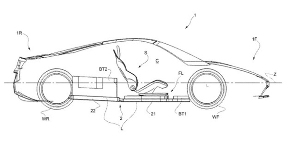 乘员夹在两电池组之间法拉利纯电动跑车专利曝光
