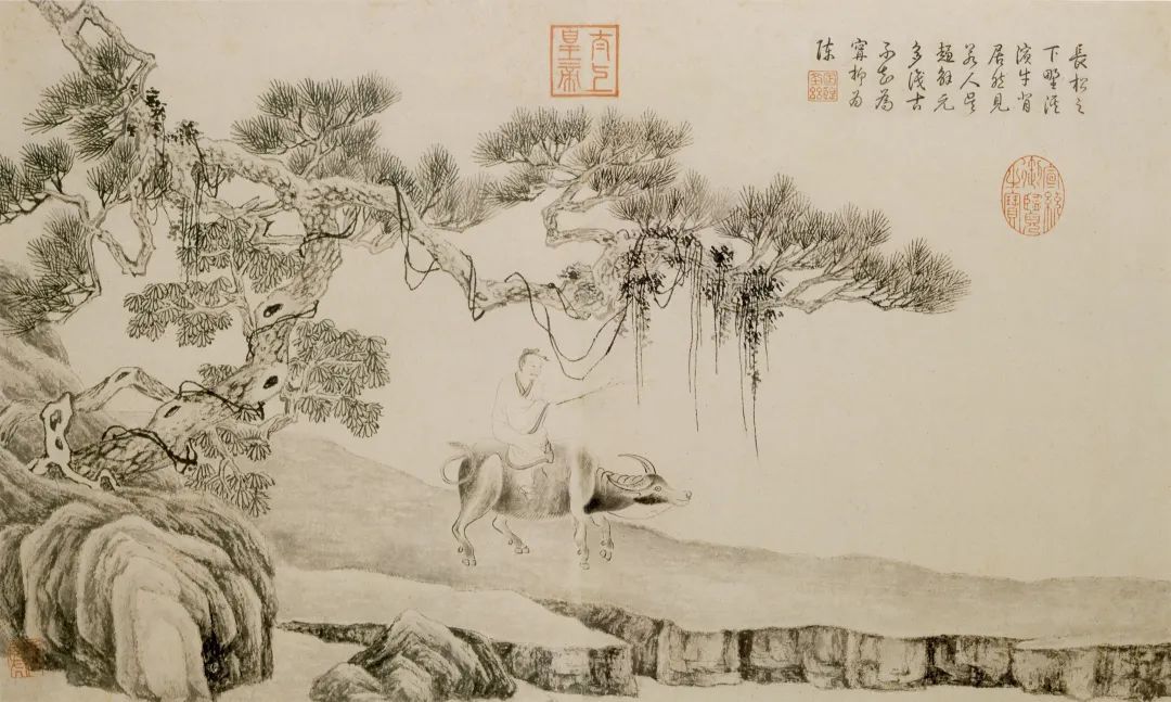 中国美術『 唐寅  唐伯虎  山水 』 中国明代山水画家   手巻 a02 唐伯虎山水人物册页赏析