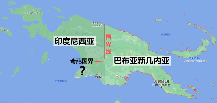 巴布亚岛:国界线本可"一刀切",为何却出现一段弯曲国界?__凤凰网
