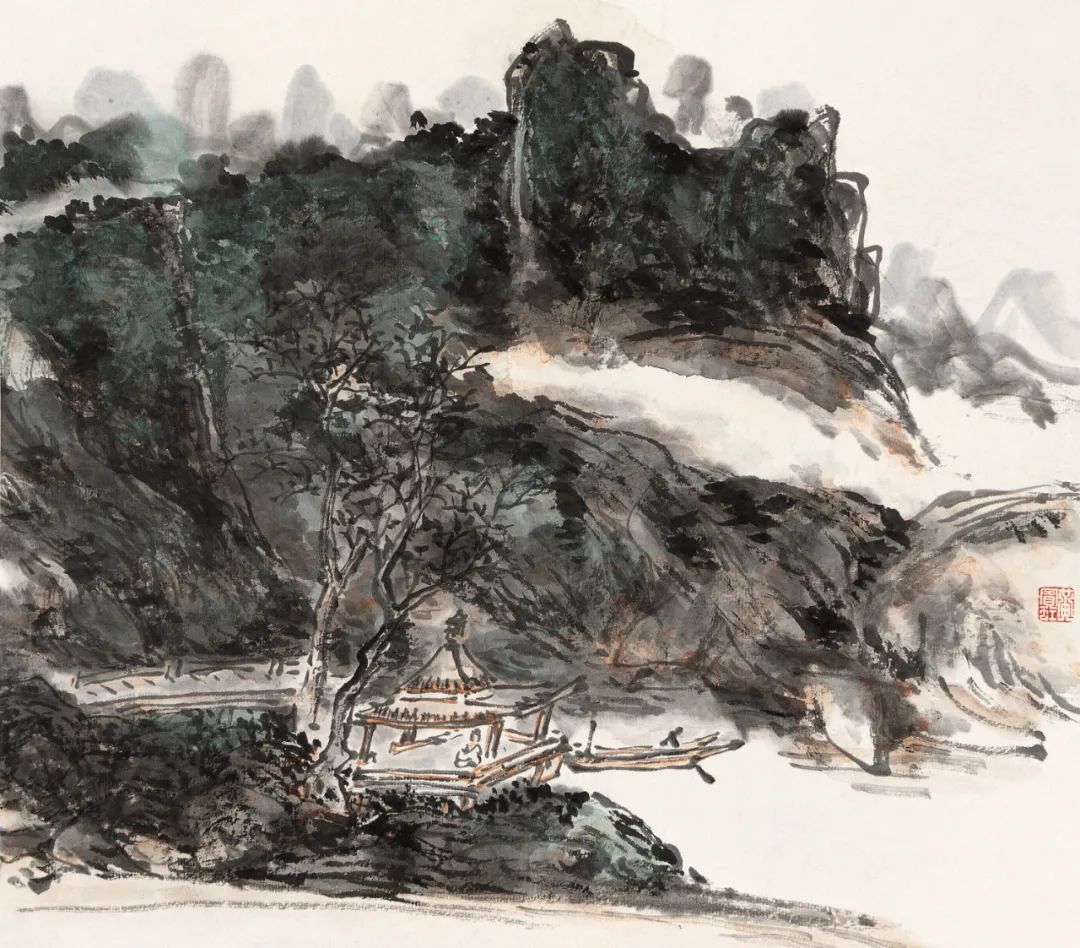 黄宾虹山水册页山峰千态万状