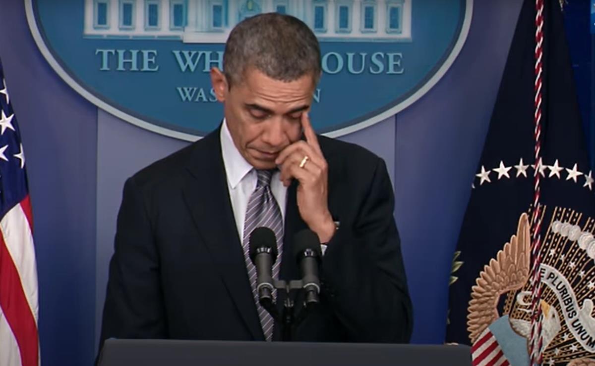 另据媒体报道，2016年奥巴马在白宫宣布要控枪时，半小时擦了三次泪。
