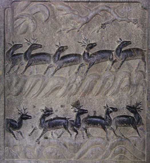 图10：十鹿九回头碑（局部），上海醉白池公园藏