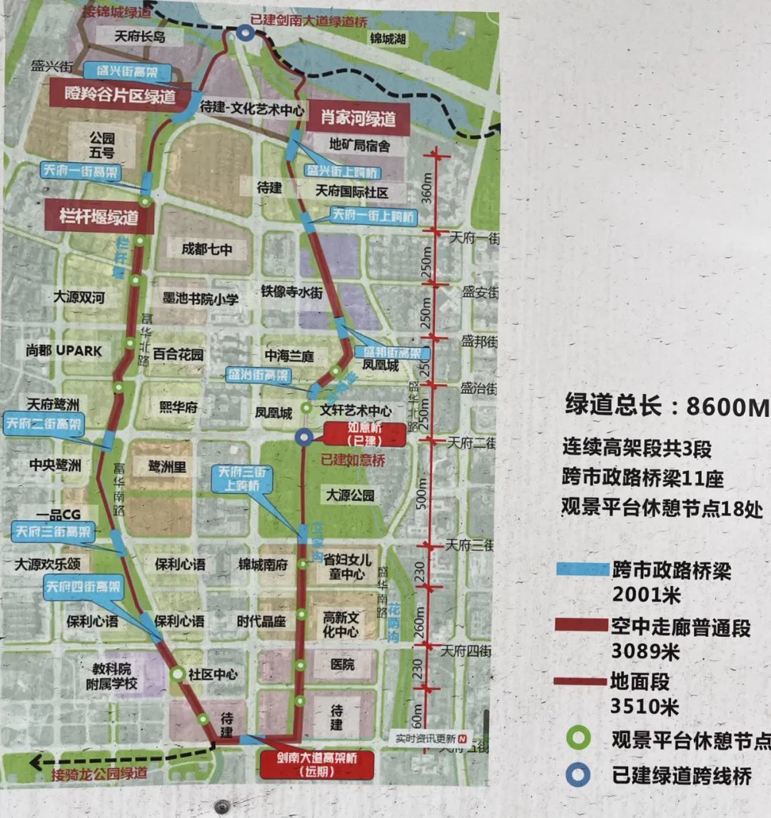 锦城绿道三期规划图图片
