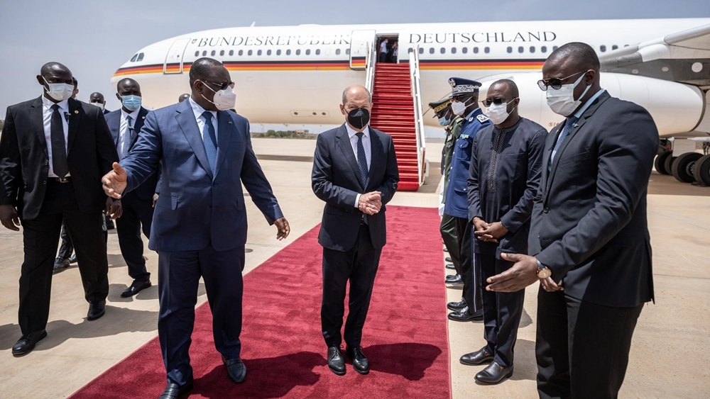 德国总理朔尔茨22日出访塞内加尔。图自德媒