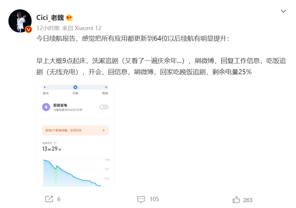 微博截图,描述一天做的事情