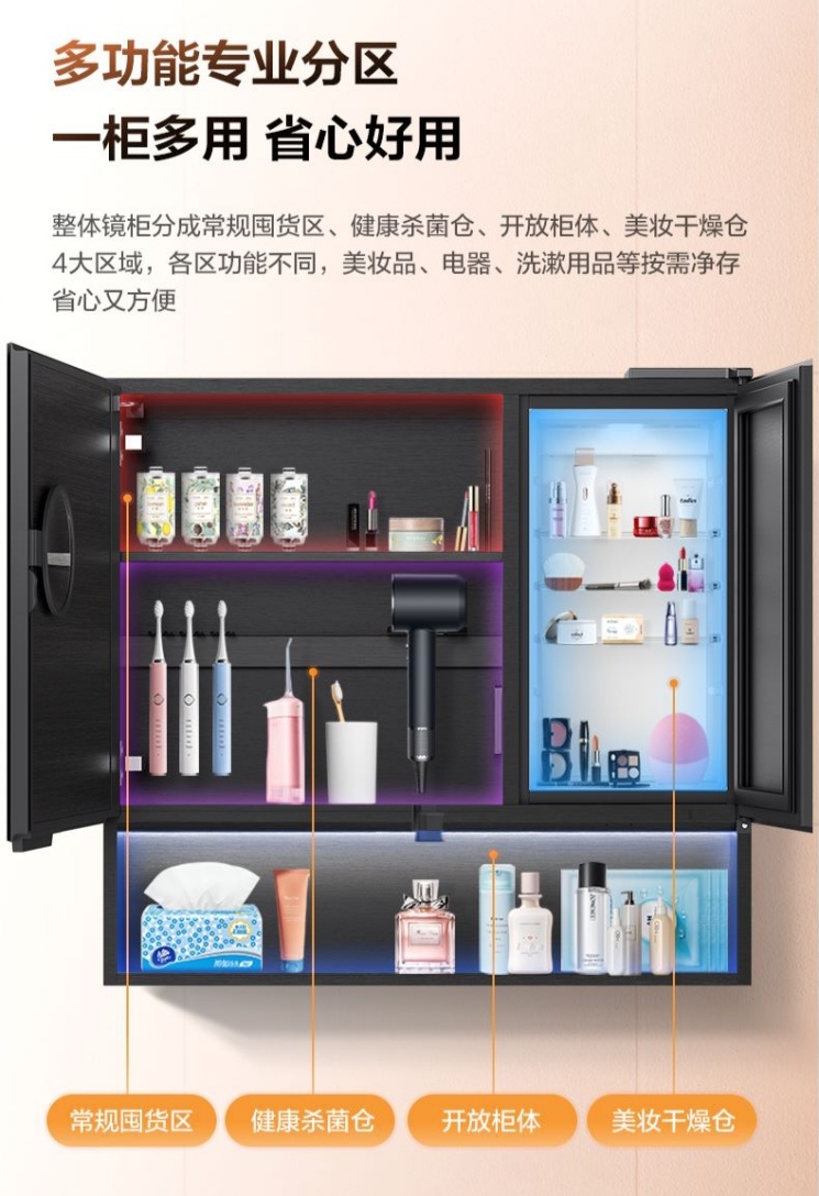 因智而美美的小仙境智能浴室镜柜引领雅致生活(图2)