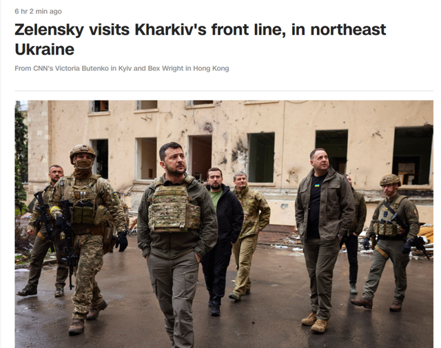 乌克兰总统泽连斯基近日视察前线