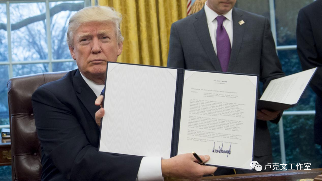 图源网络：特朗普签署文件退出TPP