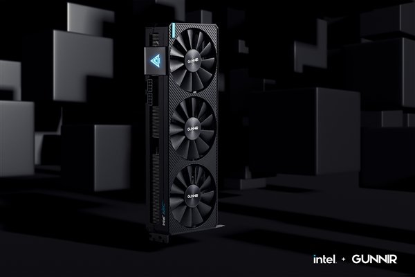 蓝戟Intel Arc A750显卡官方美图:霸气十足 蓝灯诱惑