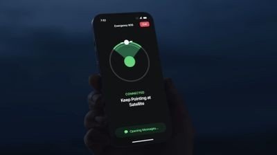 通过卫星iPhone YT的紧急SOS