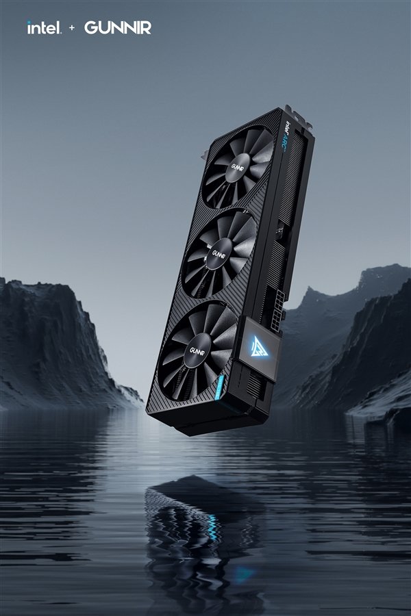 蓝戟Intel Arc A750显卡官方美图:霸气十足 蓝灯诱惑