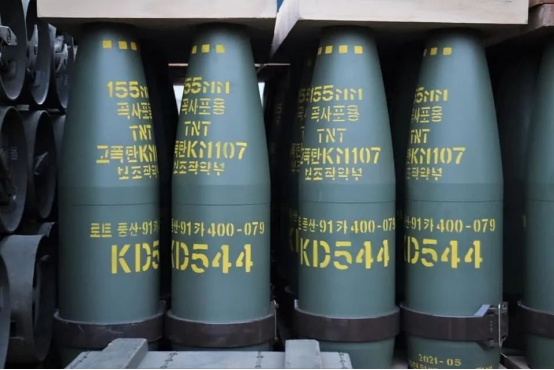 韩产155毫米炮弹 资料图 图自韩媒