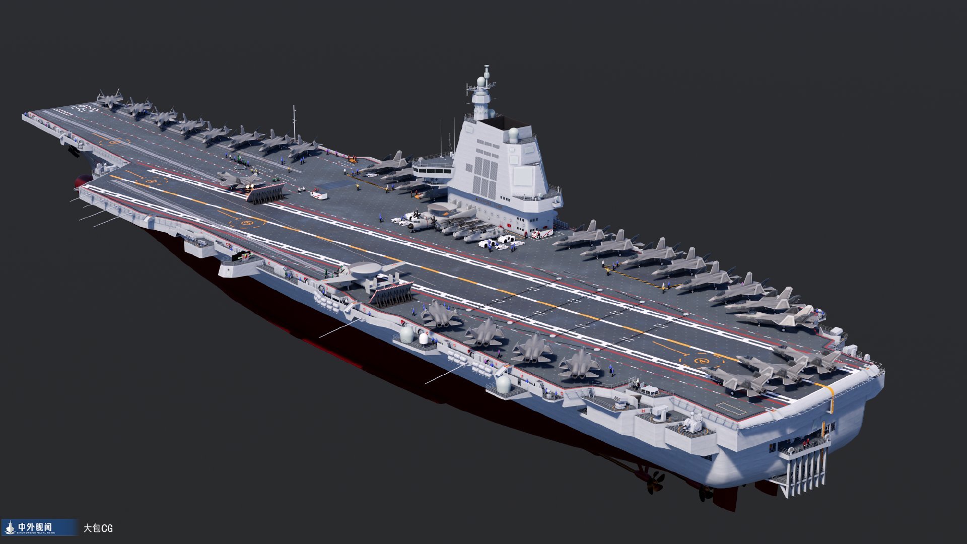 我海军福建舰，除了吨位大外，还有电磁弹射等优势 - 哔哩哔哩