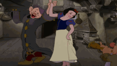 白雪和糊涂蛋、喷嚏精构成的名流起舞