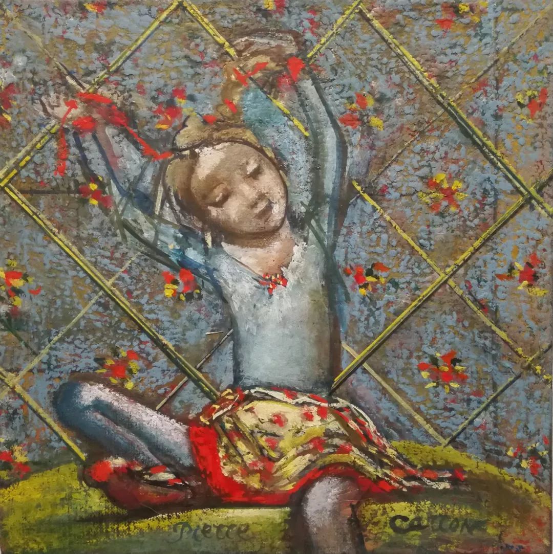 皮埃尔·卡隆 瑞香 布面油画 30x30cm