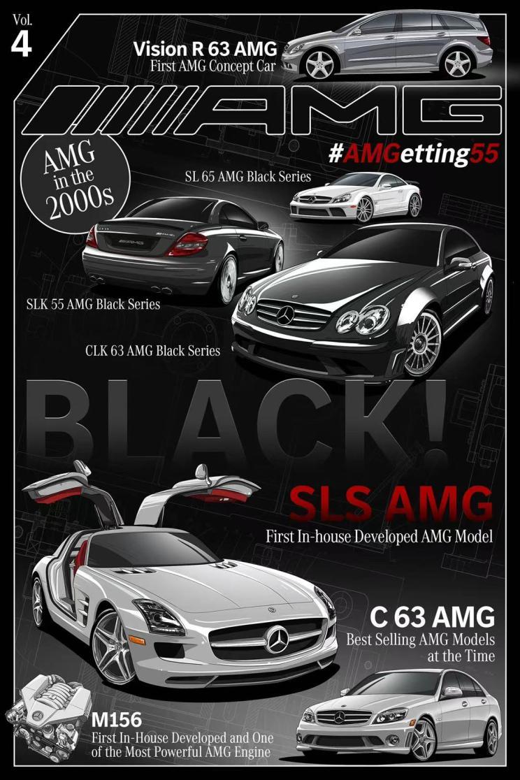 哪款你想拥有amg发布55周年海报解析