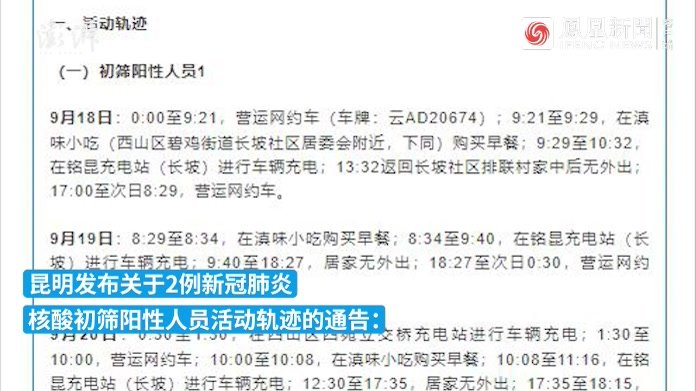 昆明一对夫妻核酸初筛阳性，其中一人系网约车司机