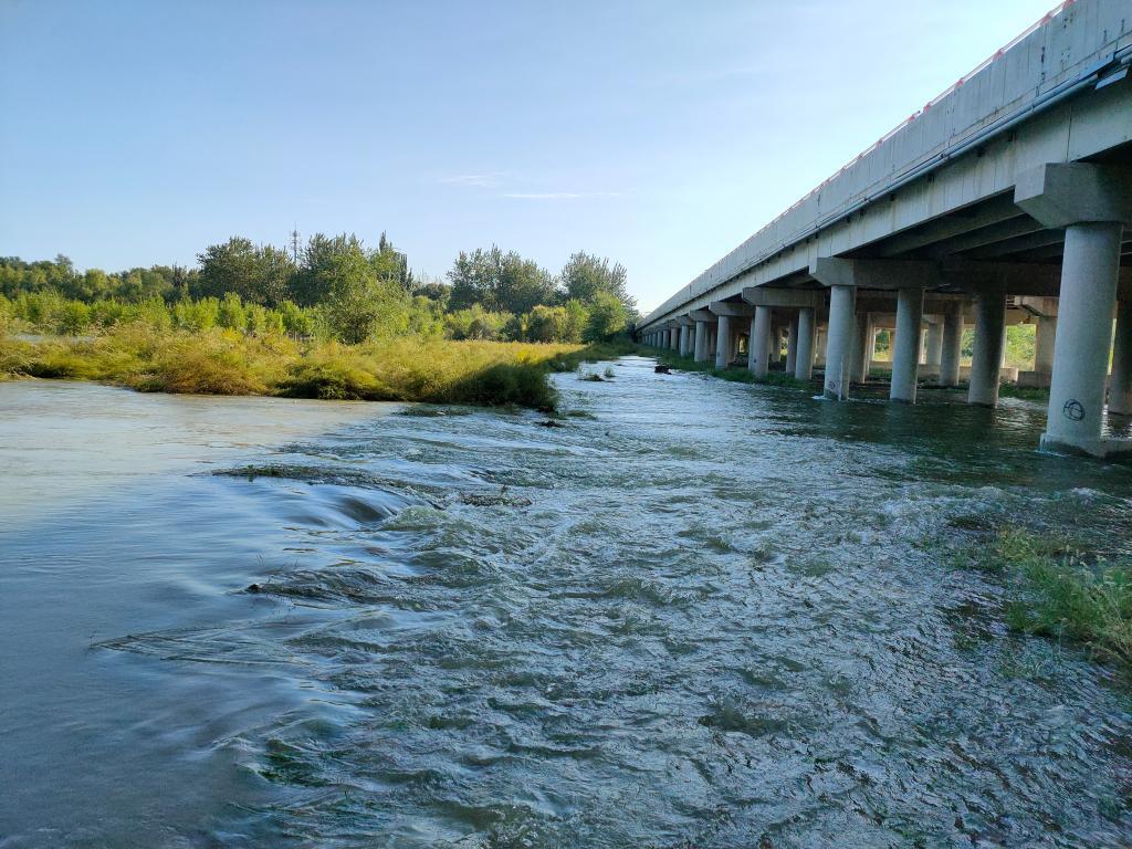 這是流經(jīng)河北固安縣的永定河（2021年9月17日攝）。（宋明樂攝）