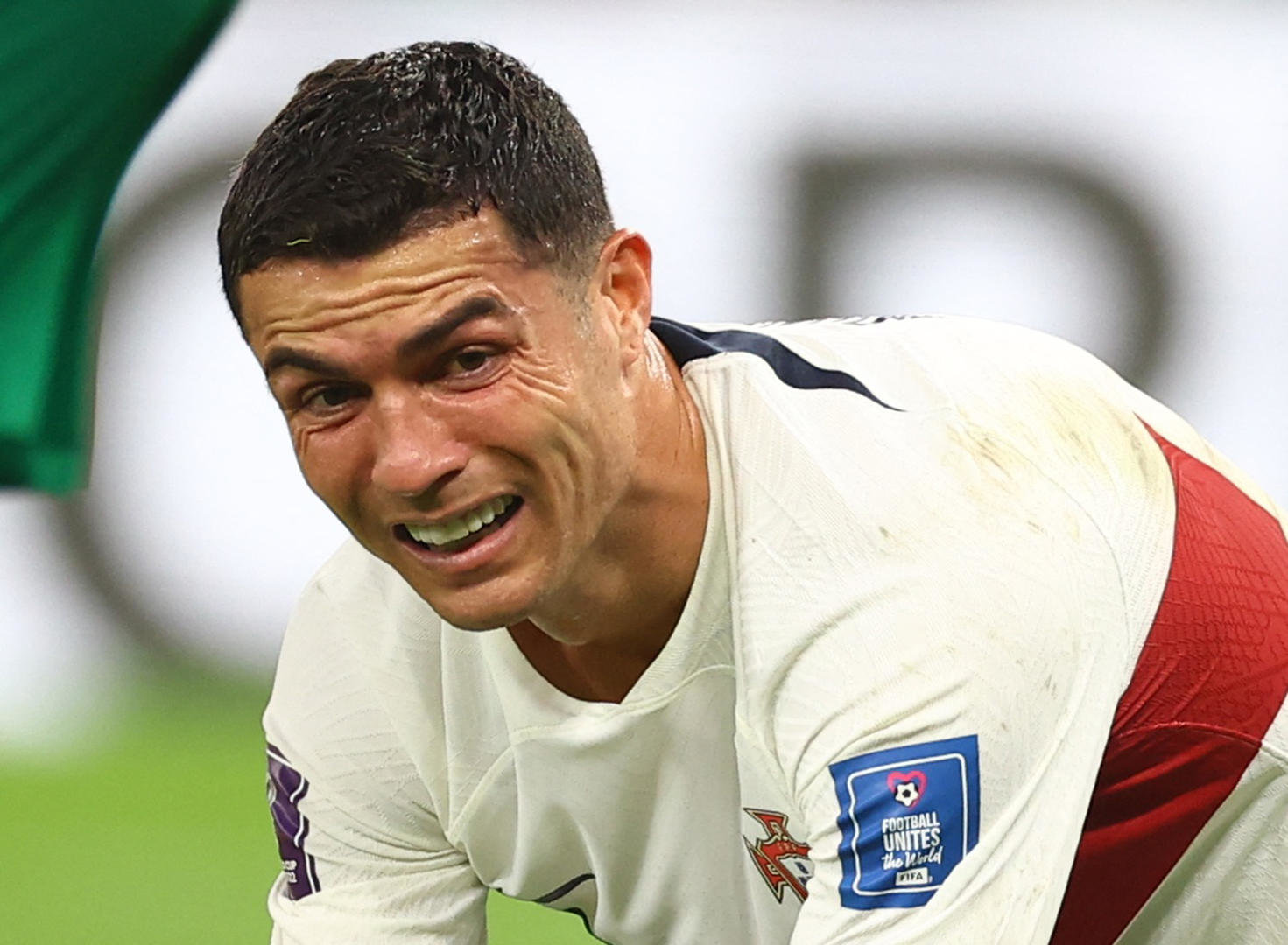 C罗含泪告别世界杯 图据IC photo