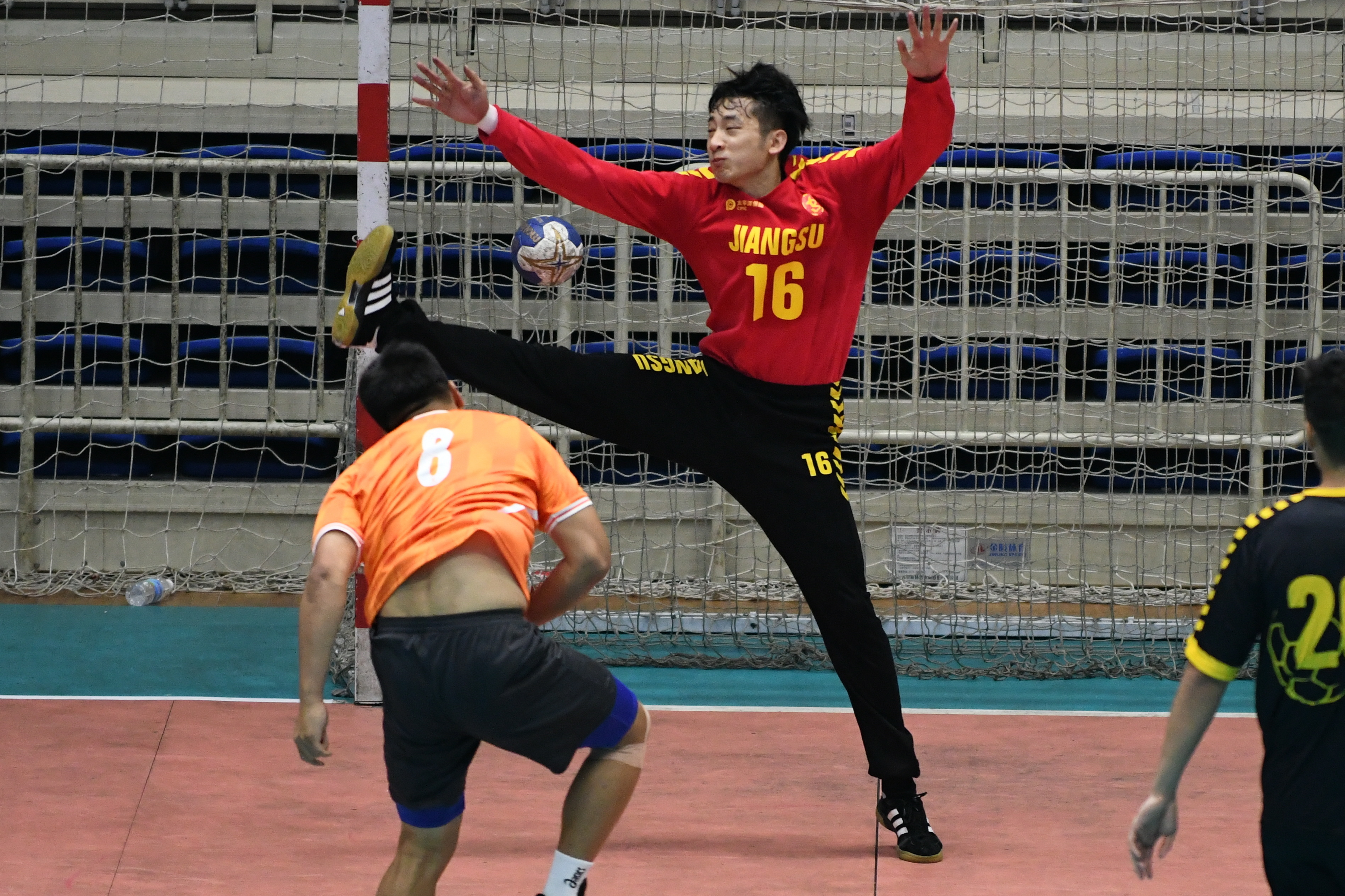 #（<em>体育</em>）（3）手球——全国男子冠军杯：<em>江苏</em><em>队</em>胜山西<em>队</em>