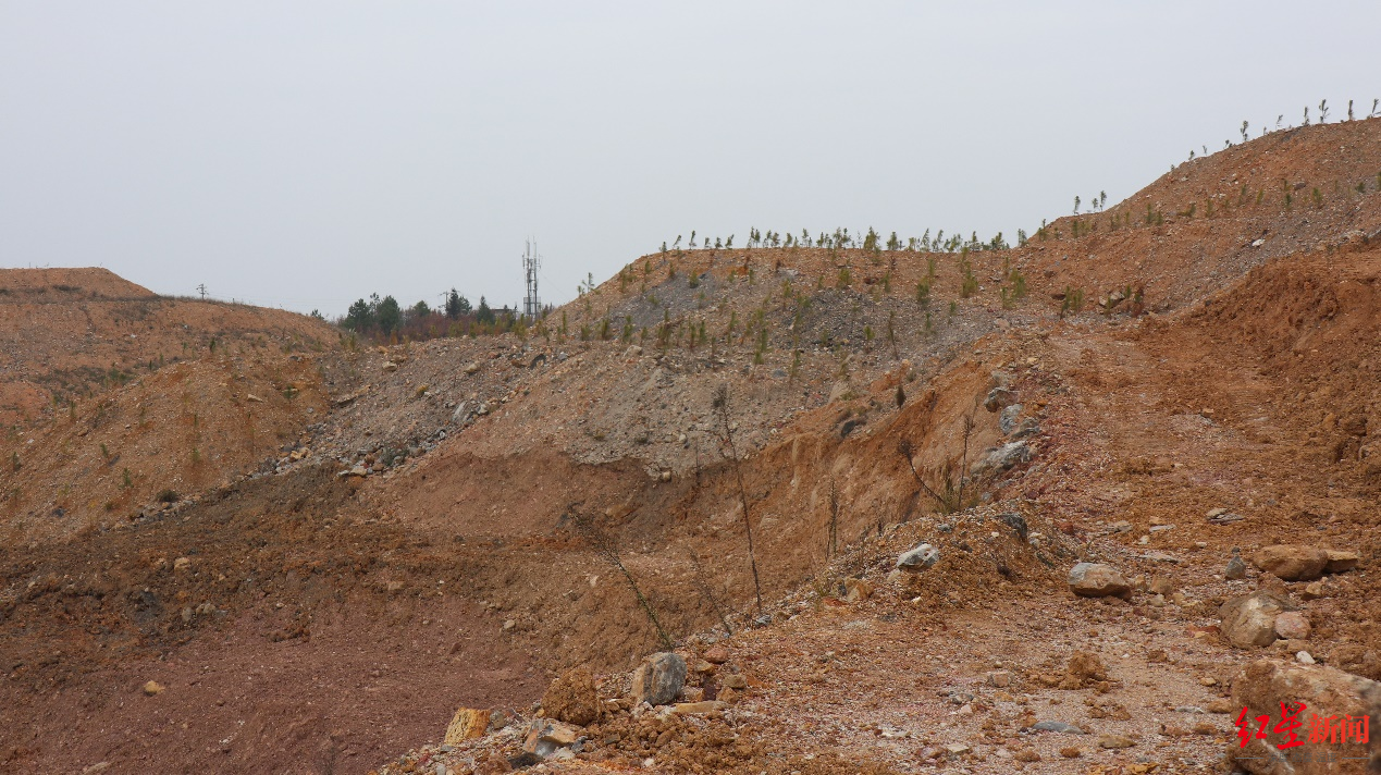 ▲2021年12月23日，督察组现场督察发现，黄平县麦巴铝土矿植被修复敷衍
