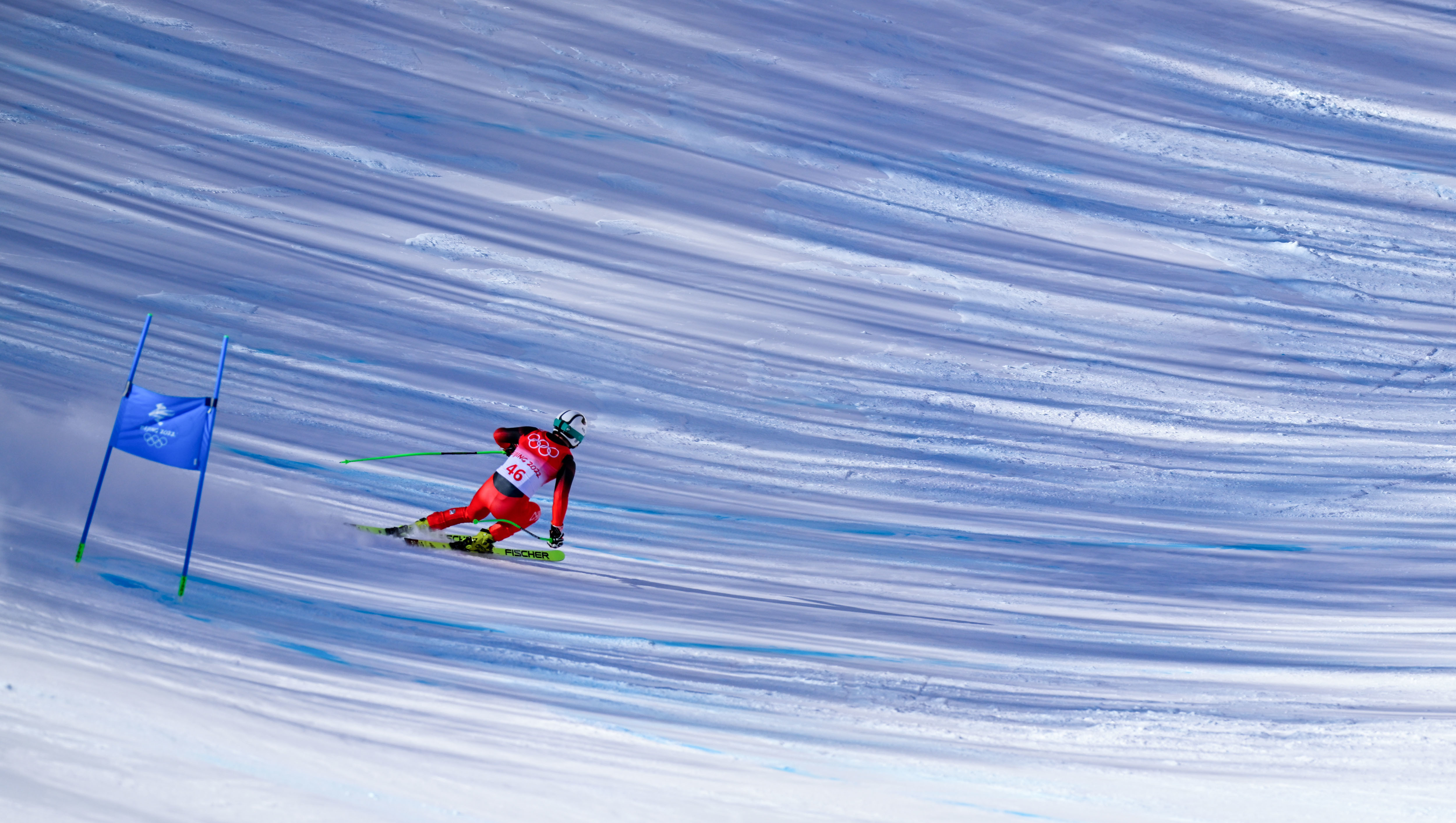 冬奥高山滑雪男子全能滑降两名中国选手顺利完赛
