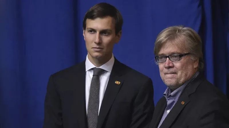 班农(右)与库什纳 图源:美媒