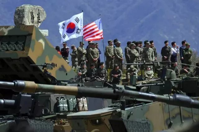 资料图：美韩联合军事演习画面