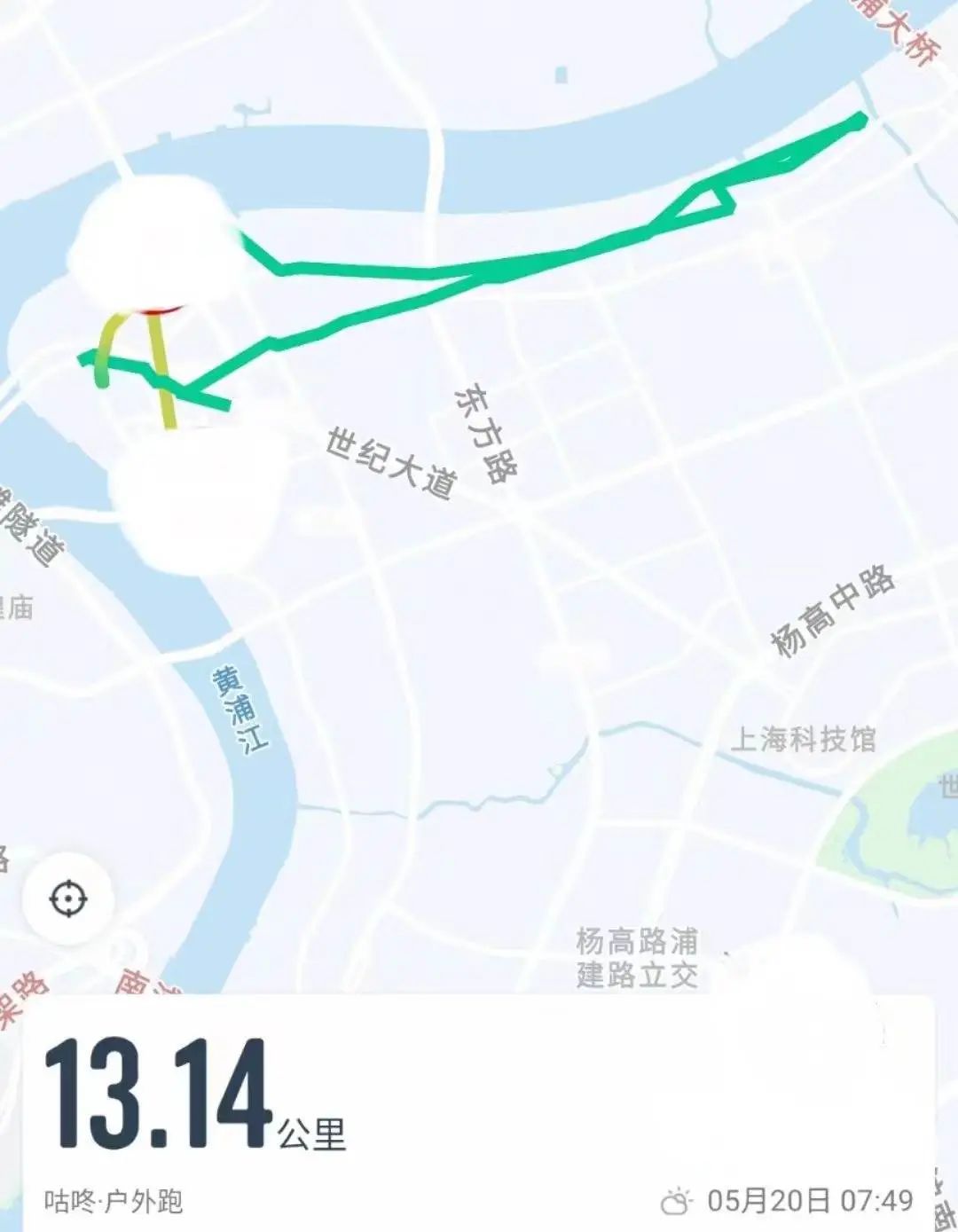 杨峰的跑步路线 来源 / 受访者供图