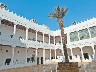 位于沙特利雅得的"四方宫"内景.本报记者 颜 欢摄