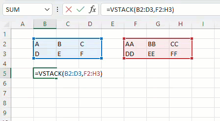 VSTACK Function