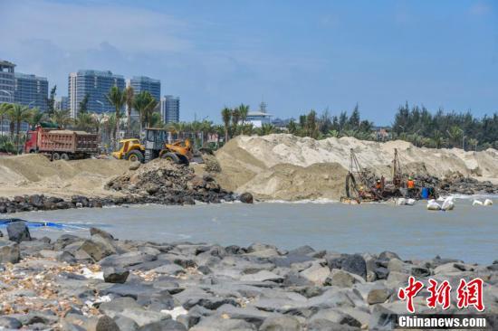 海口西海岸海滩生态修复补砂 构建蓝色海湾_凤凰网