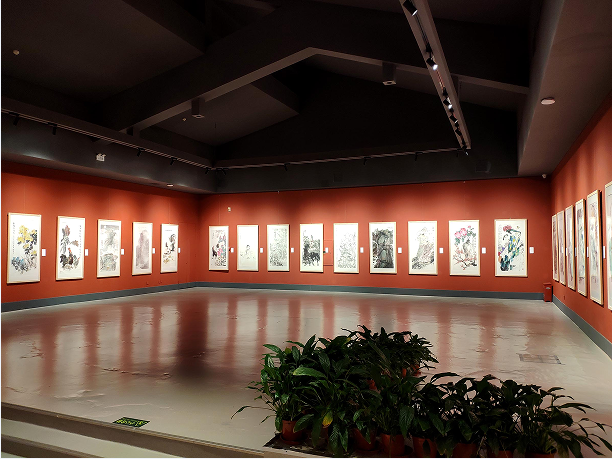 和而不同美美与共五粮液书画藏品展在书画频道美术馆举行