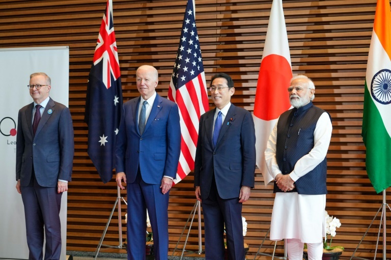 美日印澳四国领导人在东京举行“四方安全对话”峰会 图自外媒