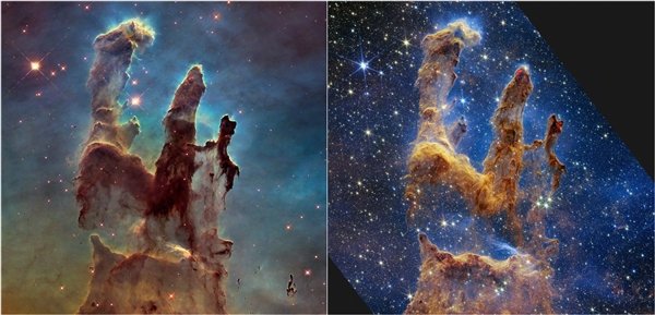 超壮观！NASA公布天体景象“创生之柱”新图像：韦伯望远镜拍摄
