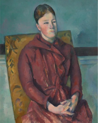 塞尚，《塞尚夫人坐在黄色椅子上》，1888-1890