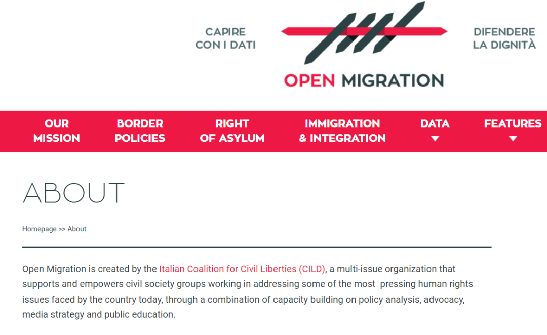 “开放移民”官网介绍。
