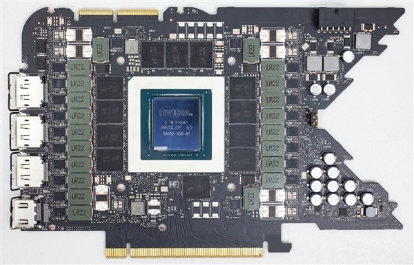 RTX 4090显卡PCB揭秘:23相供电史无前例 电源压力降低