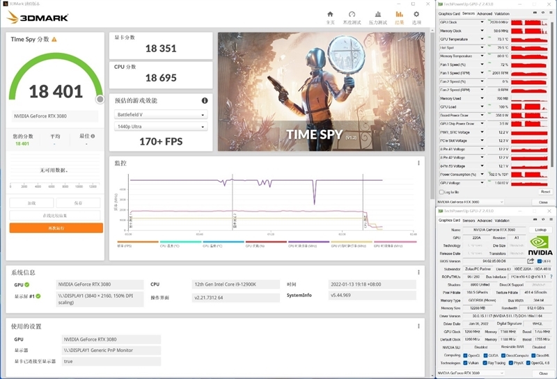 也许是最强非公!索泰RTX 3080 12GB评测:默频就能跑到2.1GHz