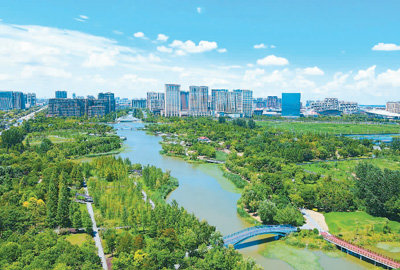 吴树建摄(人民图片)四川省成都东部新区建成林栖公园,龙马湖公园等267