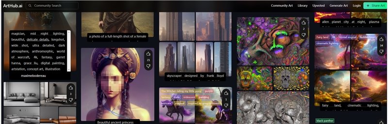 五大AI绘画关键词网站分享：查询各类AI绘画生成器合适的提示词 