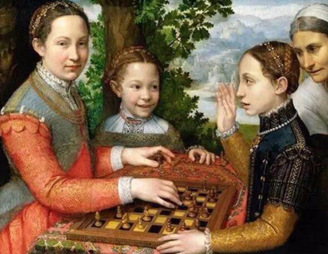 安圭索《棋局》。
