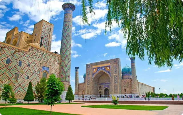 上海合作组织成员国元首理事会第22次会议举办地——乌兹别克斯坦古城撒马尔罕 图片：中国驻乌兹别克斯坦大使馆