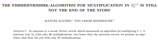 人类反超 AI:DeepMind 用 AI 打破矩阵乘法计算速度 50 年记录一周后,数学家再次刷新