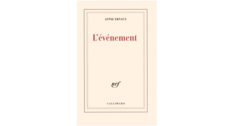 《正发生》（L'Evénement）法文版书封。