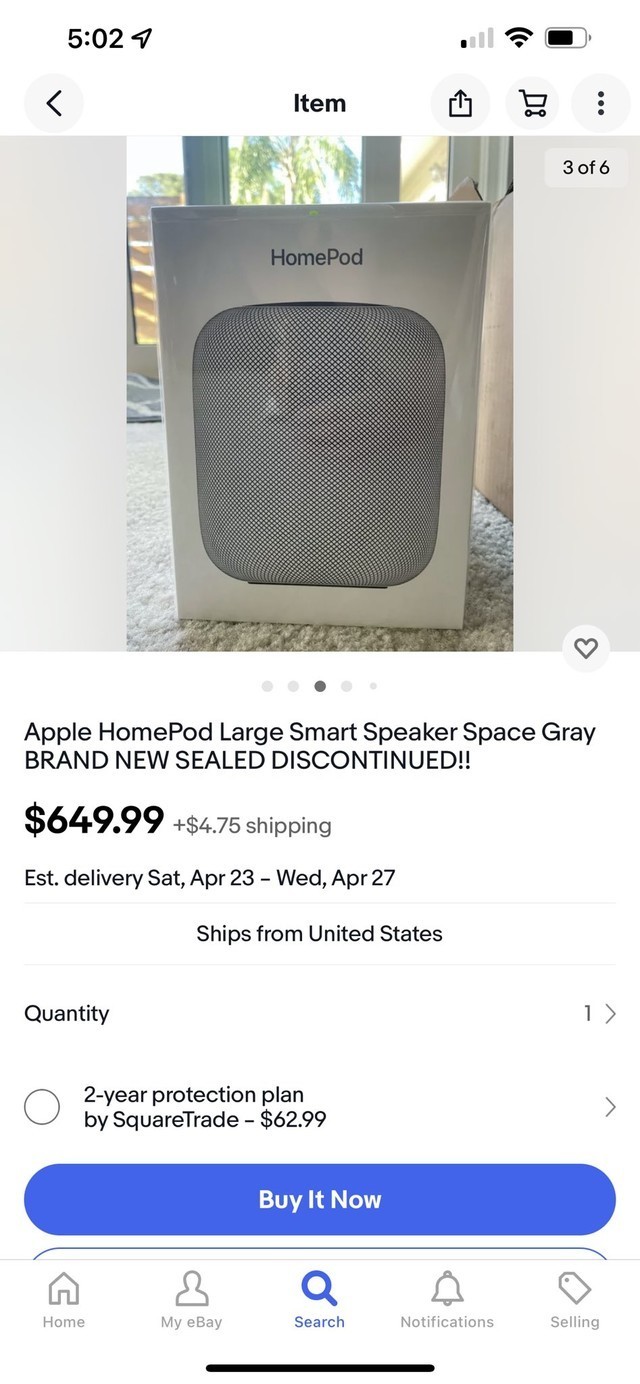 苹果HomePod虽已停产但却可能比官方建议零售价更有价值