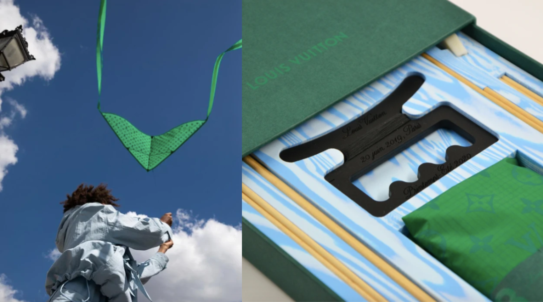 lv限量版风筝国内方面,2020年,王者荣耀上线了"轻风戏纸鸢"制作风筝