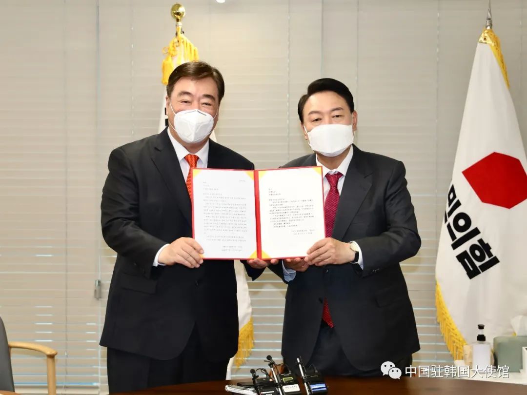 中国驻韩国大使馆官网 图