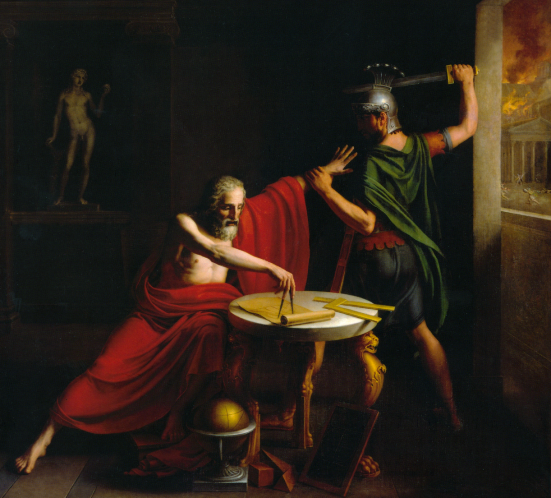 图片源自 Thomas Degeorge画作《阿基米德之死》