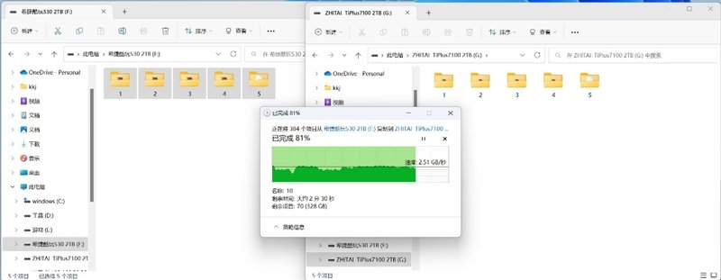 2400MT/s闪存的威力!长江存储致态TiPlus7100 2TB SSD评测:PCIe3.0价格 PCIe 4.0顶级体验